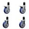 Service Caster 5'' SS Blue Poly Swivel 1-3/4'' Expanding Stem Caster Set 2 Total Lock Brakes, 4PK SCC-SSEXTTL20S514-PPUB-BLU-2-S-2-134 - alternate 1